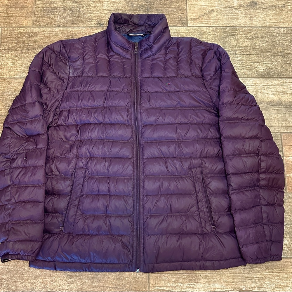 Tommy Hilfiger Deep Purple Quilted Puffer Jacket L